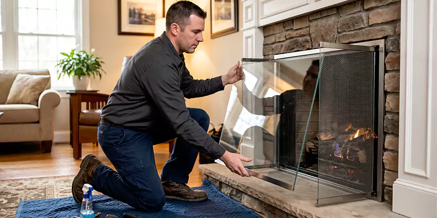Fireplace Glass Panel and Screen Installation Sayreville