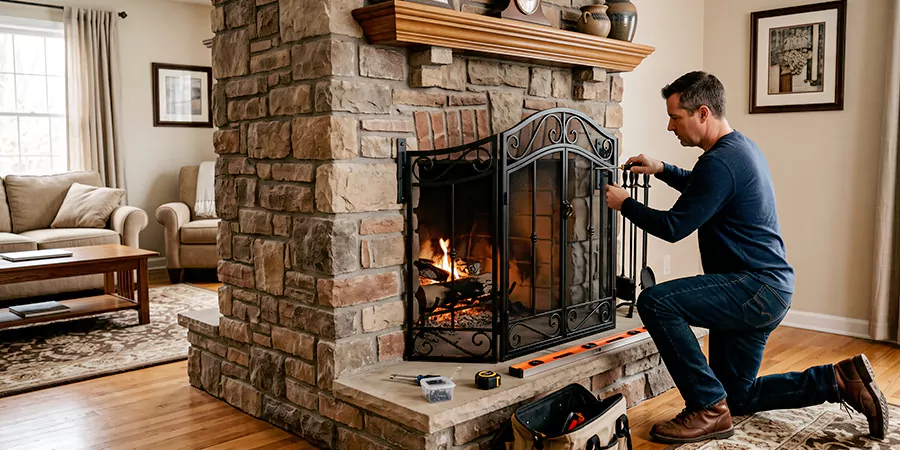 Custom and Decorative Fireplace Screen Installation Sayreville