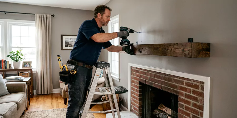 Floating Shelf Mantel Installation Sayreville